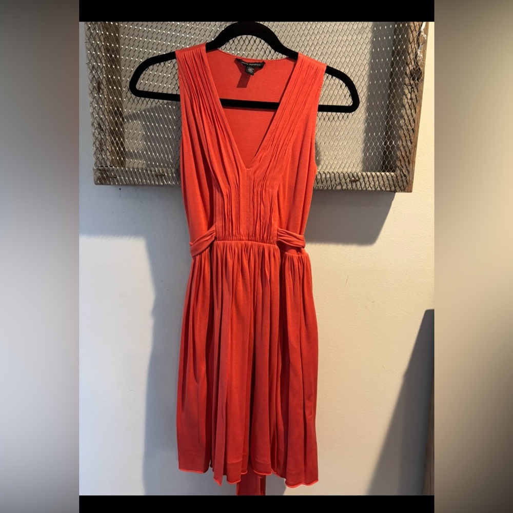 Banana Republic Orange Wrap Sundress V-Neck Cocktail
